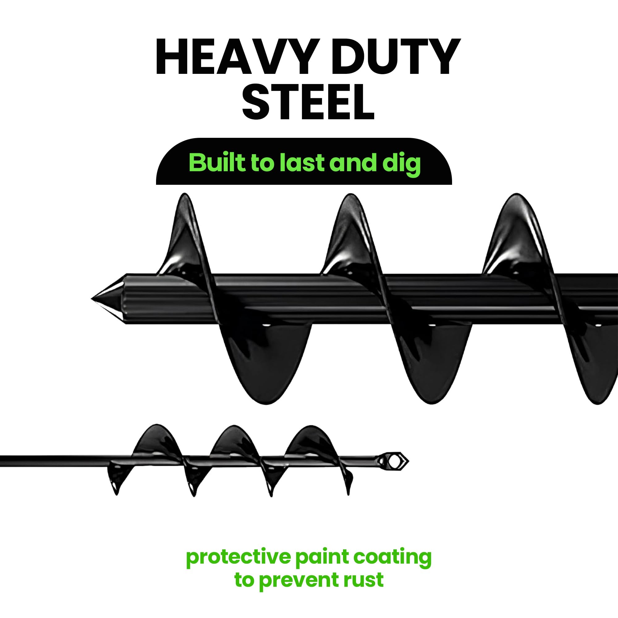 K-Brands bit installed in drill demonstrating in-use control and faster hole digging benefit