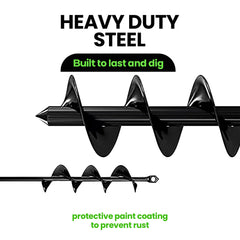 K-Brands bit installed in drill demonstrating in-use control and faster hole digging benefit