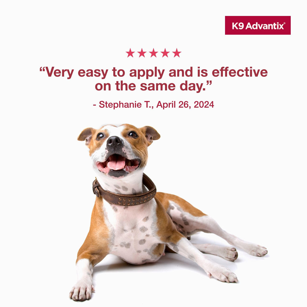 Etiqueta K9 Advantix con indicación de 21–55 lbs para dosificación clara