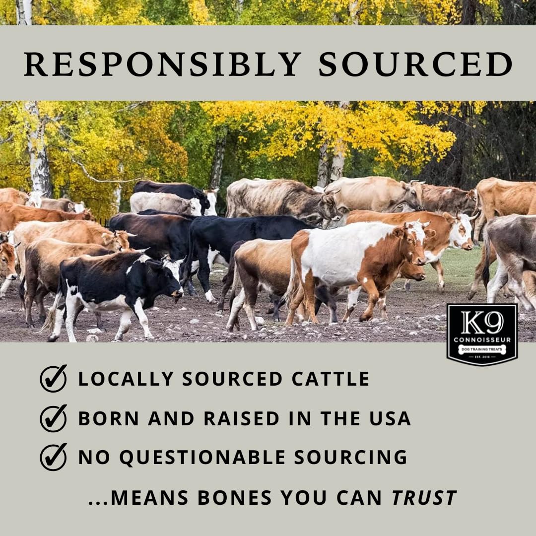 K9 Connoisseur etiqueta con información de un ingrediente y origen estadounidense