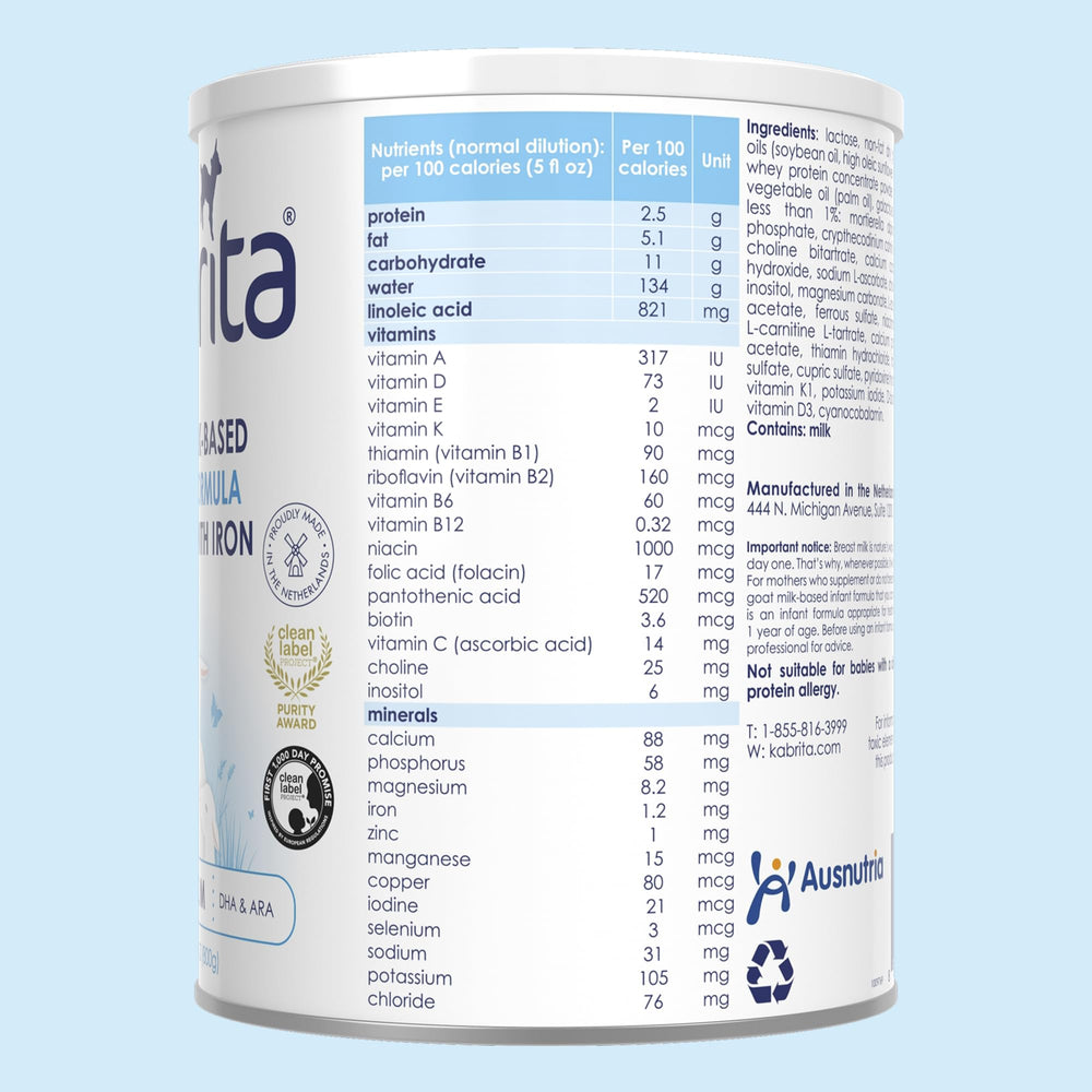 Kabrita sello Clean Label visible que indica rigurosos controles de calidad