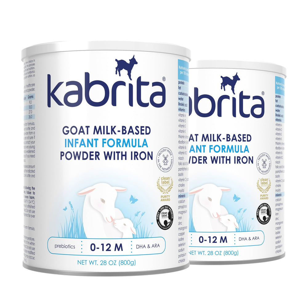 Kabrita lata frontal pack de 2 mostrando envase y beneficios de digestión suave