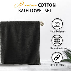 KAHAF COLLECTION toalla junto a persona, muestra tamaño 24x48 para cobertura