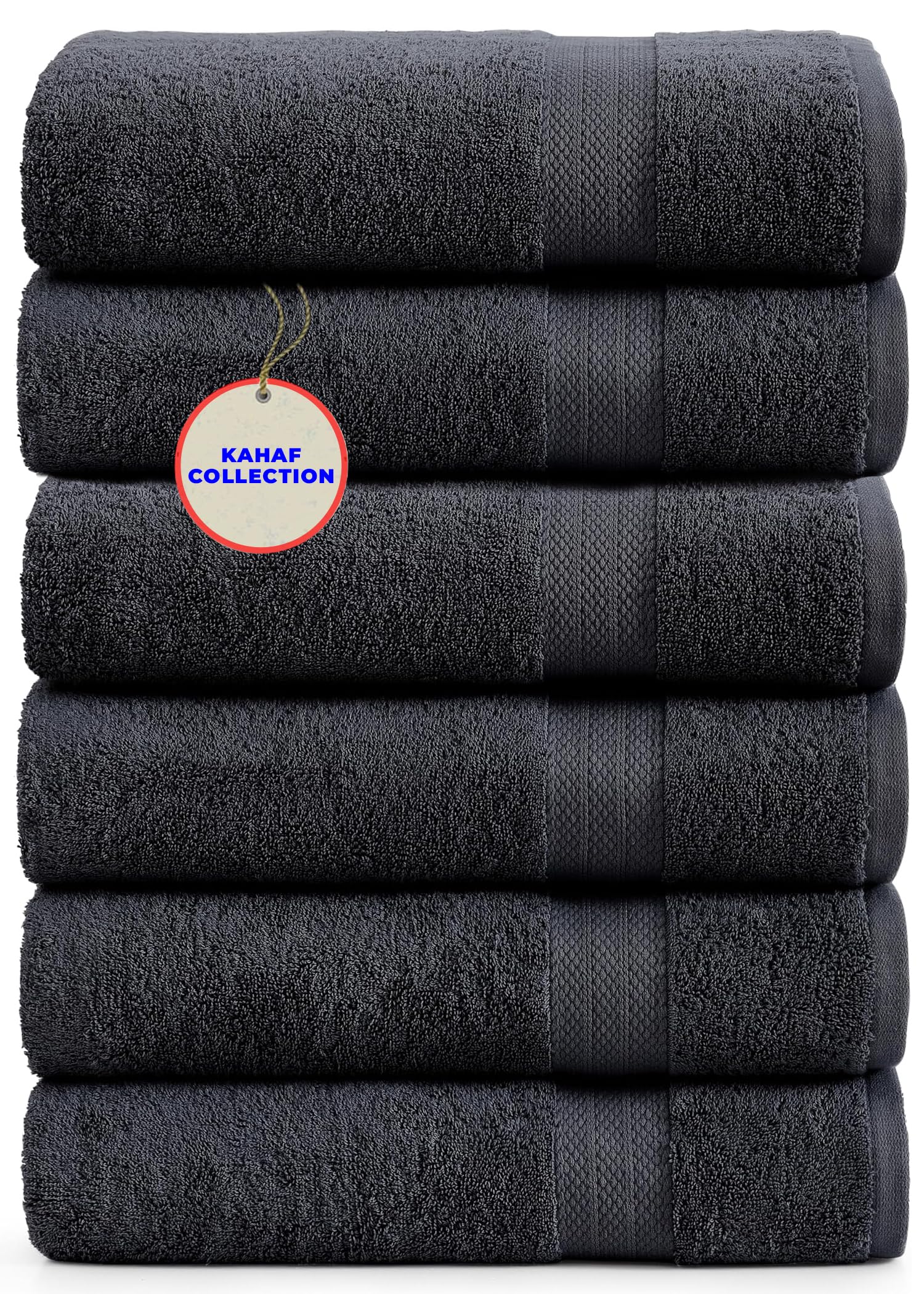 KAHAF COLLECTION toallas frontales pack de seis, aspecto organizado y acogedor