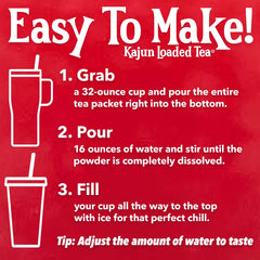 KaJun LOADED TEA bebida en vaso con hielo, refresca y aporta energía