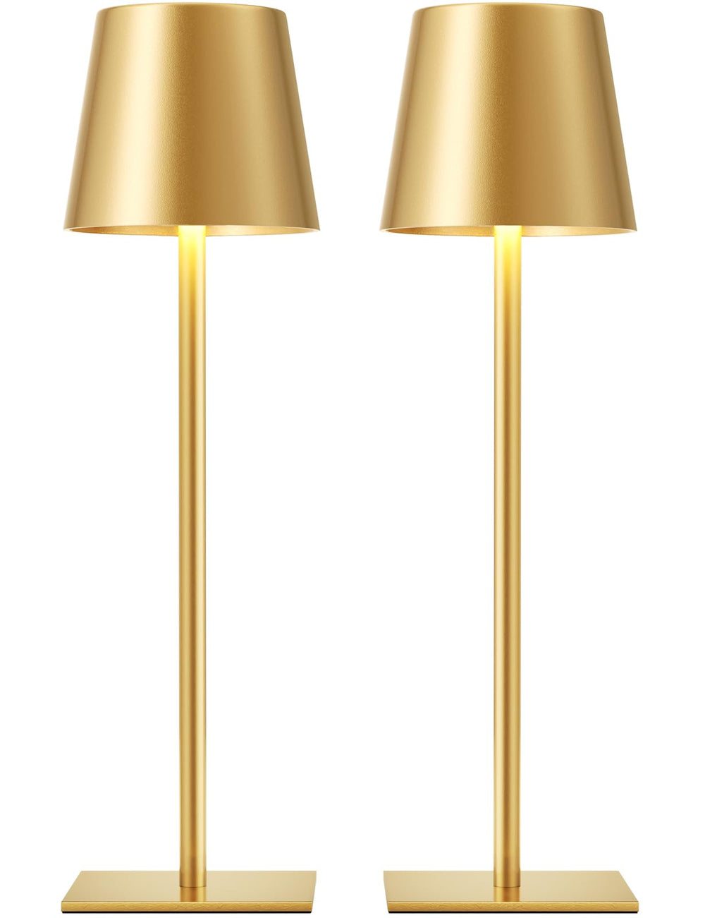 Kakanuo Gold front view showing compact cordless lamp and modern design benefits