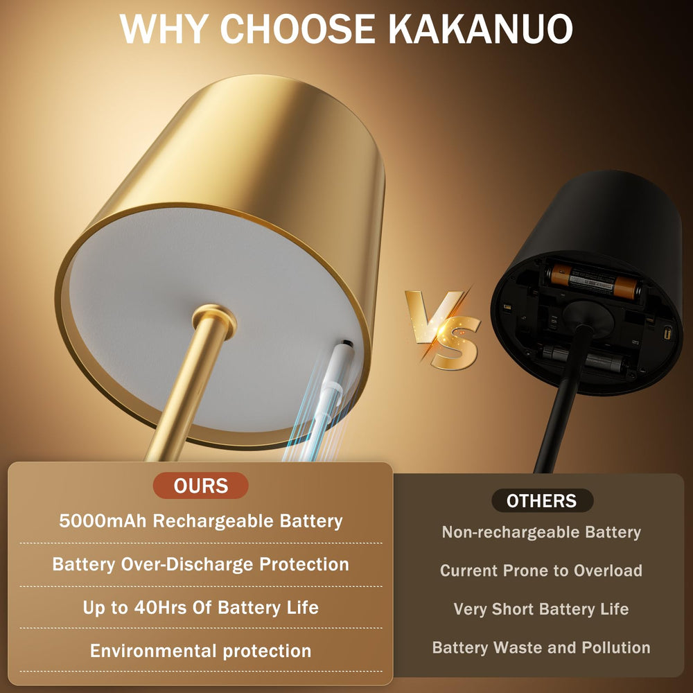 Kakanuo Gold held in hand to show scale and portable battery convenience