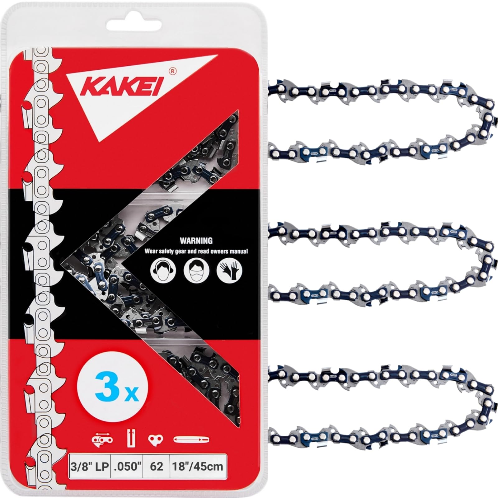 KAKEI cadena 18" frontal con empaque, reemplazo fiable