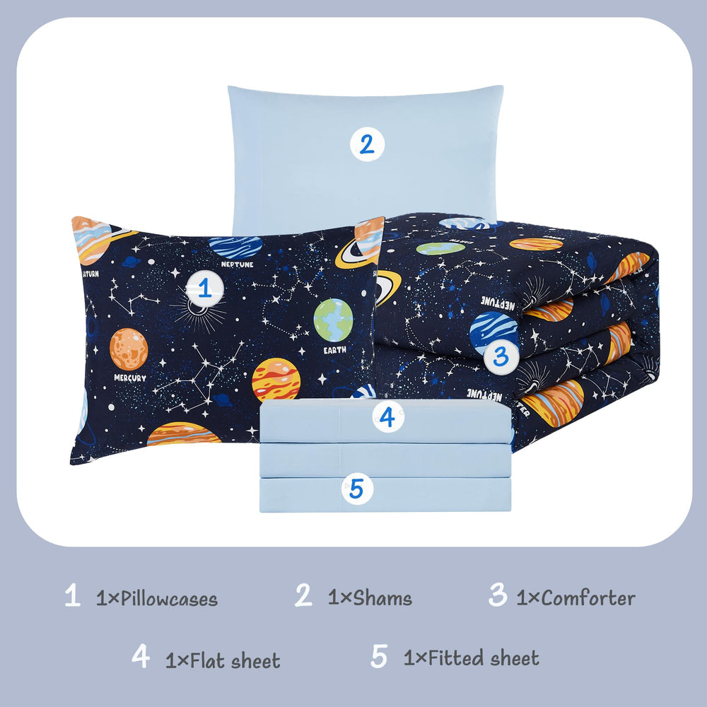 Kaleido Space niño durmiendo con edredón que inspira tranquilidad y juego