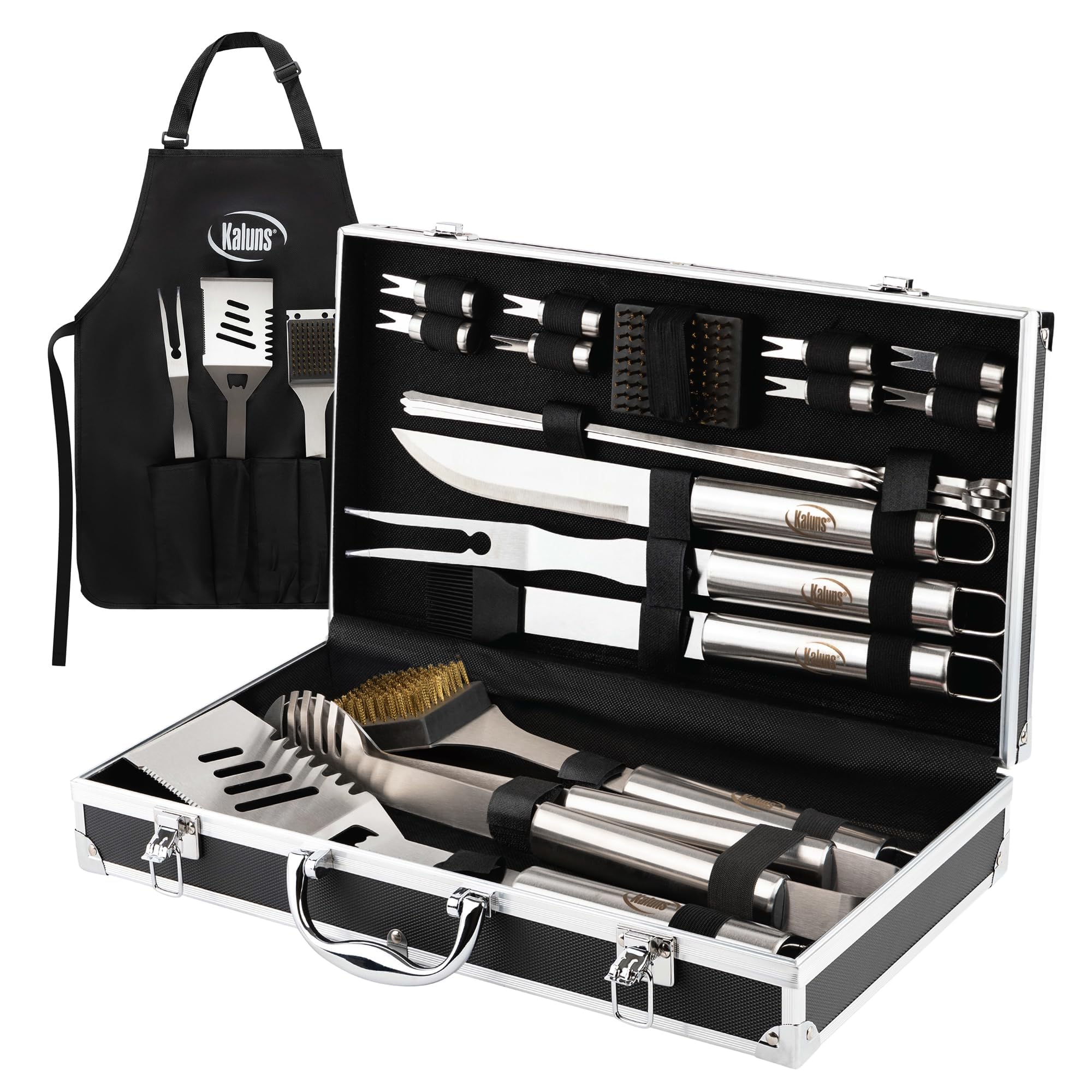 Kaluns aluminum case closed showing compact portability and protective storage