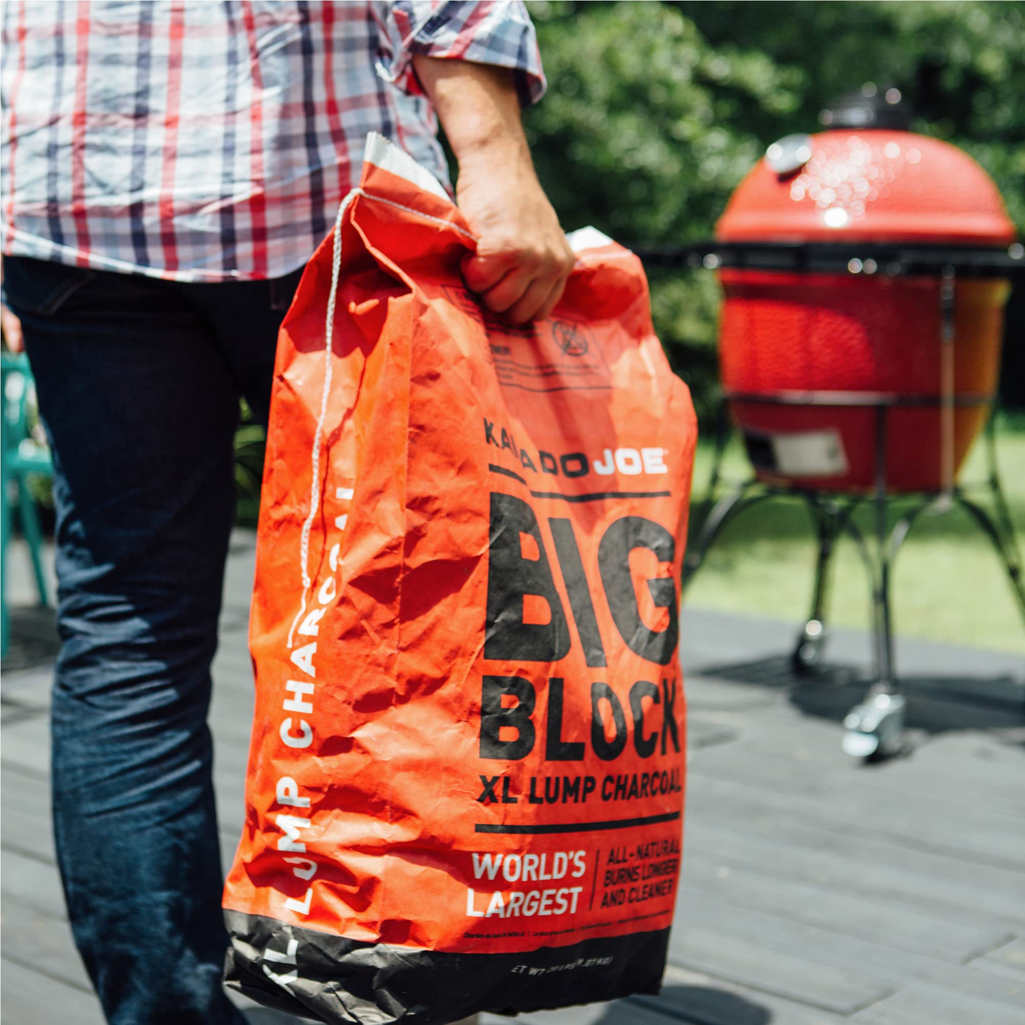 Kamado Joe comparación tamaño de piezas para encendido rápido y larga duración