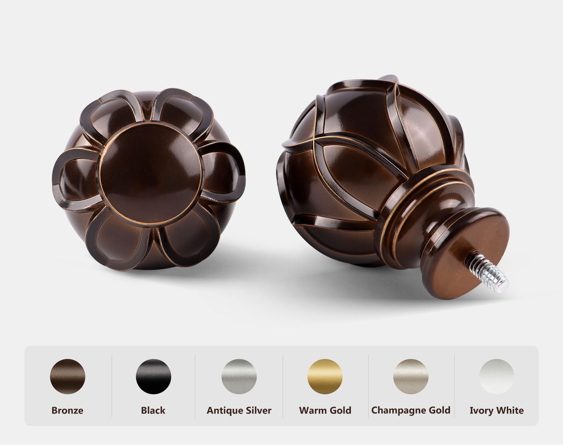 KAMANINA textured finial close-up highlighting decorative detail and polish