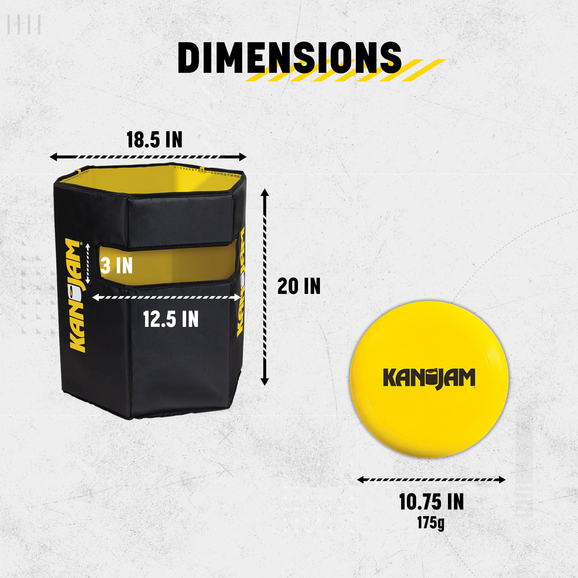Kan Jam disco 175 g en primer plano para lanzamientos estables y precisos