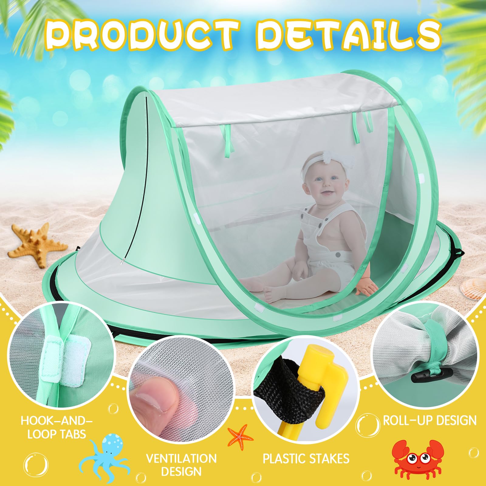 Kapeazo interior amplio para juegos y descanso con malla protectora