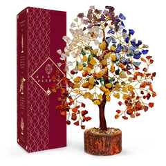 KARMAPLEDGE vista frontal del árbol de cristal que decora y aporta color