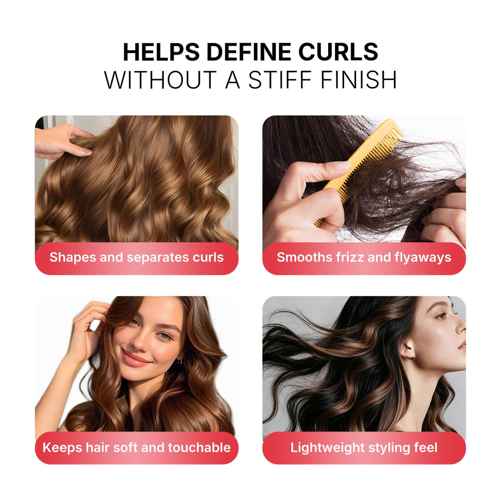 Karseell crema aplicándose en cabello seco para refrescar rizos