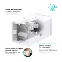 Kasa Smart HS103 junto a una mano, comparación de tamaño para instalación fácil