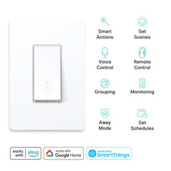 Kasa Smart HS210 detalle de conexiones eléctricas que muestra requisitos de neutro claro