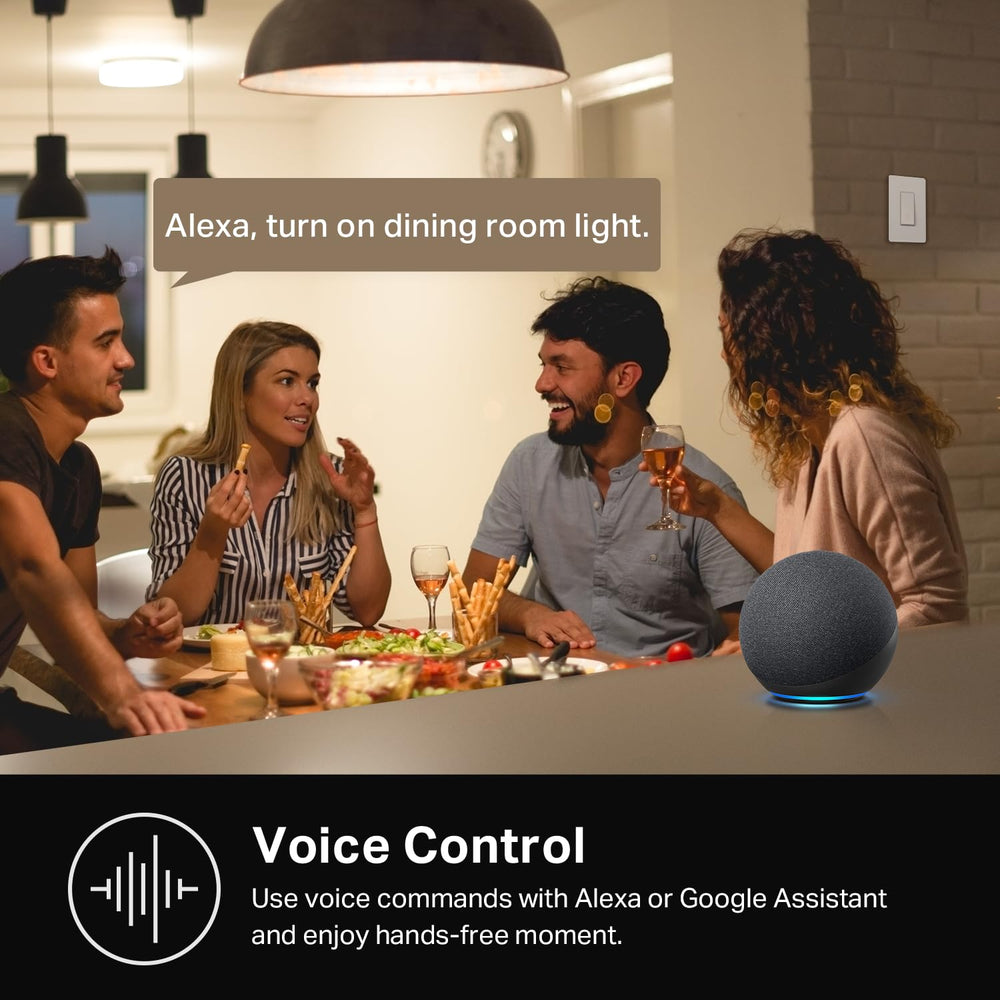 Kasa Smart HS210 instalado en caja de pared interior demostrando ajuste profesional fácil