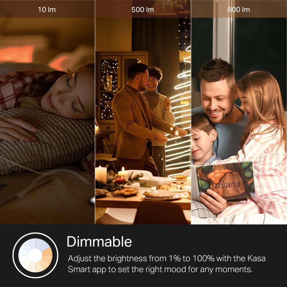 Kasa Smart pantalla de la app Kasa controlando color y programación remota