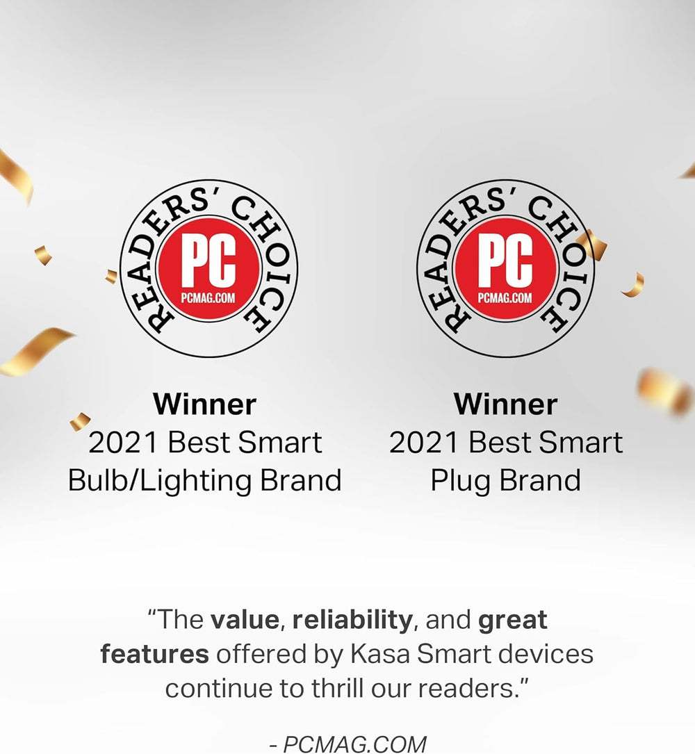 Kasa Smart primer plano del casquillo E26 y LED, instalación fácil y segura