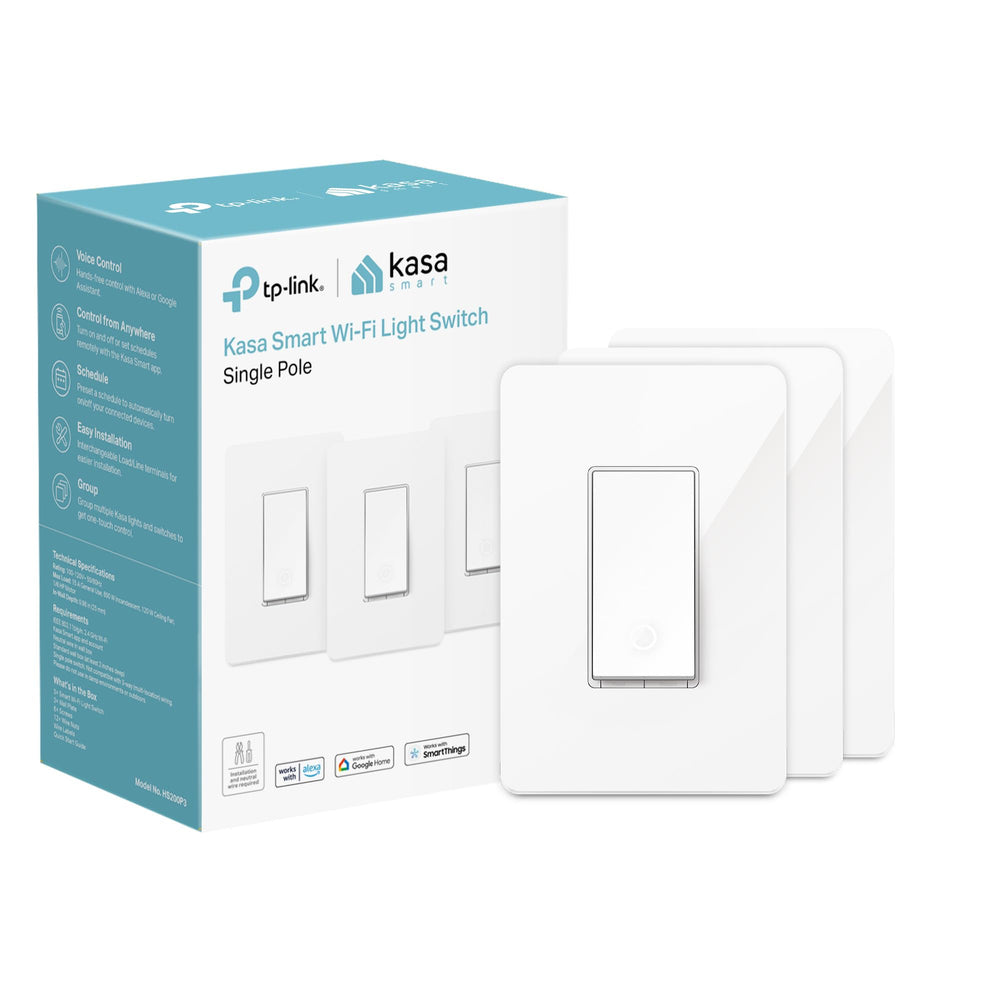 Kasa Smart vista frontal del interruptor HS200P3 con control remoto