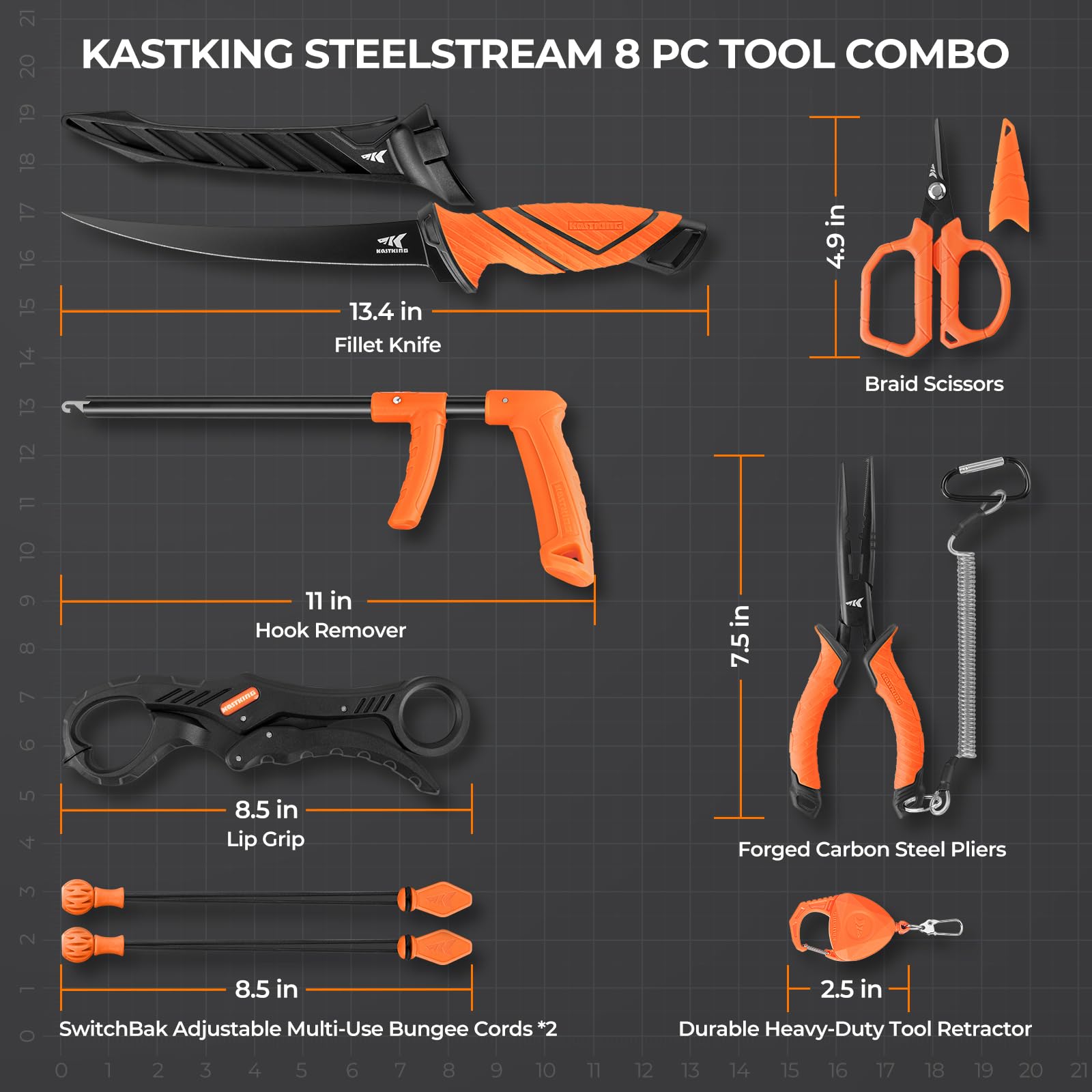 KastKing extractor de anzuelos en aluminio y acero para remoción rápida