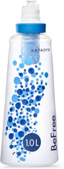 Katadyn BeFree frente de la botella, diseño compacto y ligero