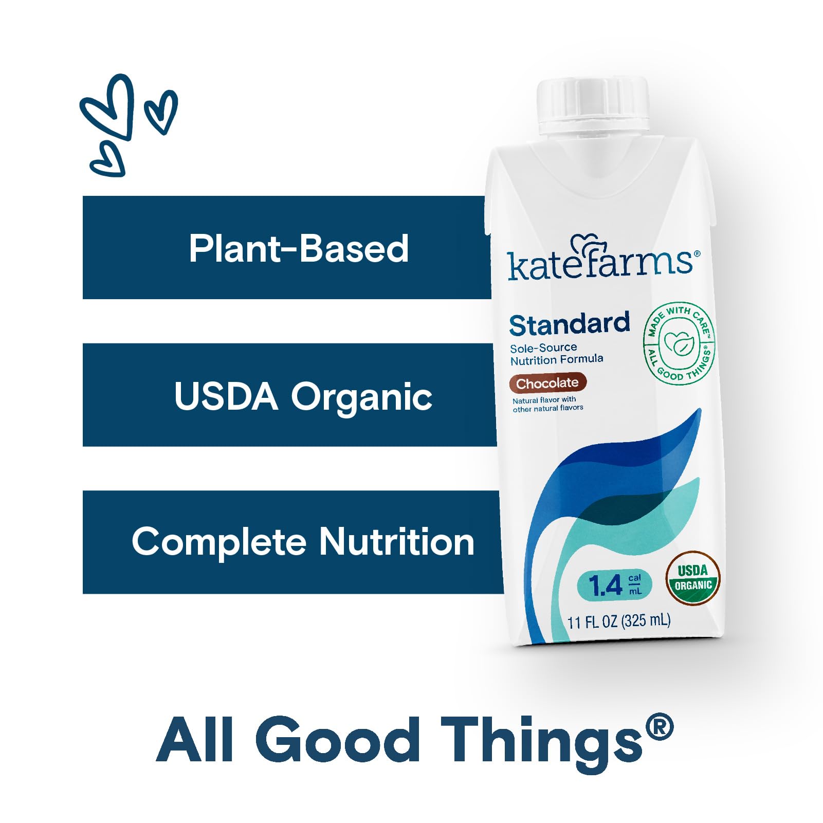 KATE FARMS primer plano de textura cremosa que facilita consumo y apetito