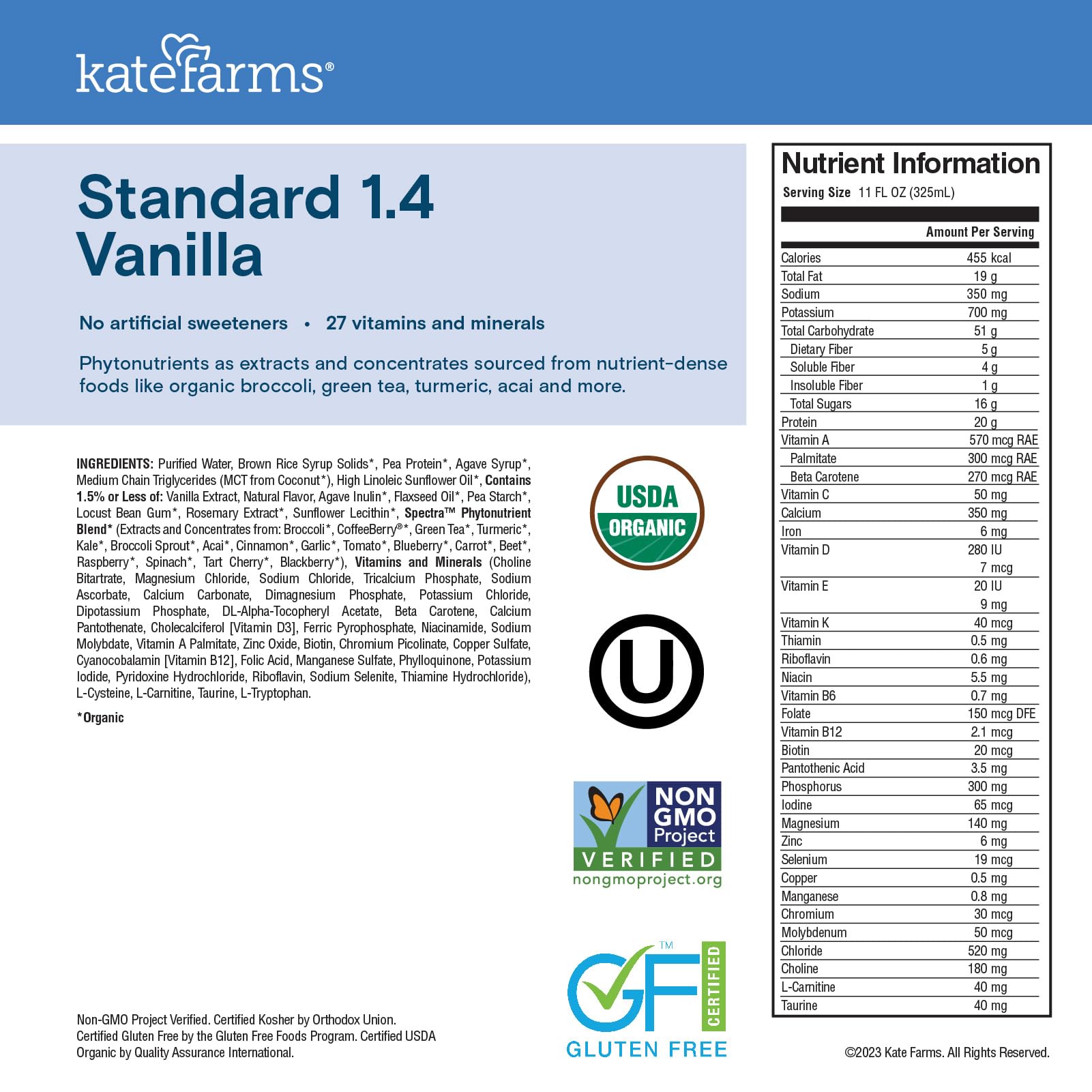 KATE FARMS primeros planos de ingredientes vegetales que resaltan fitoquímicos