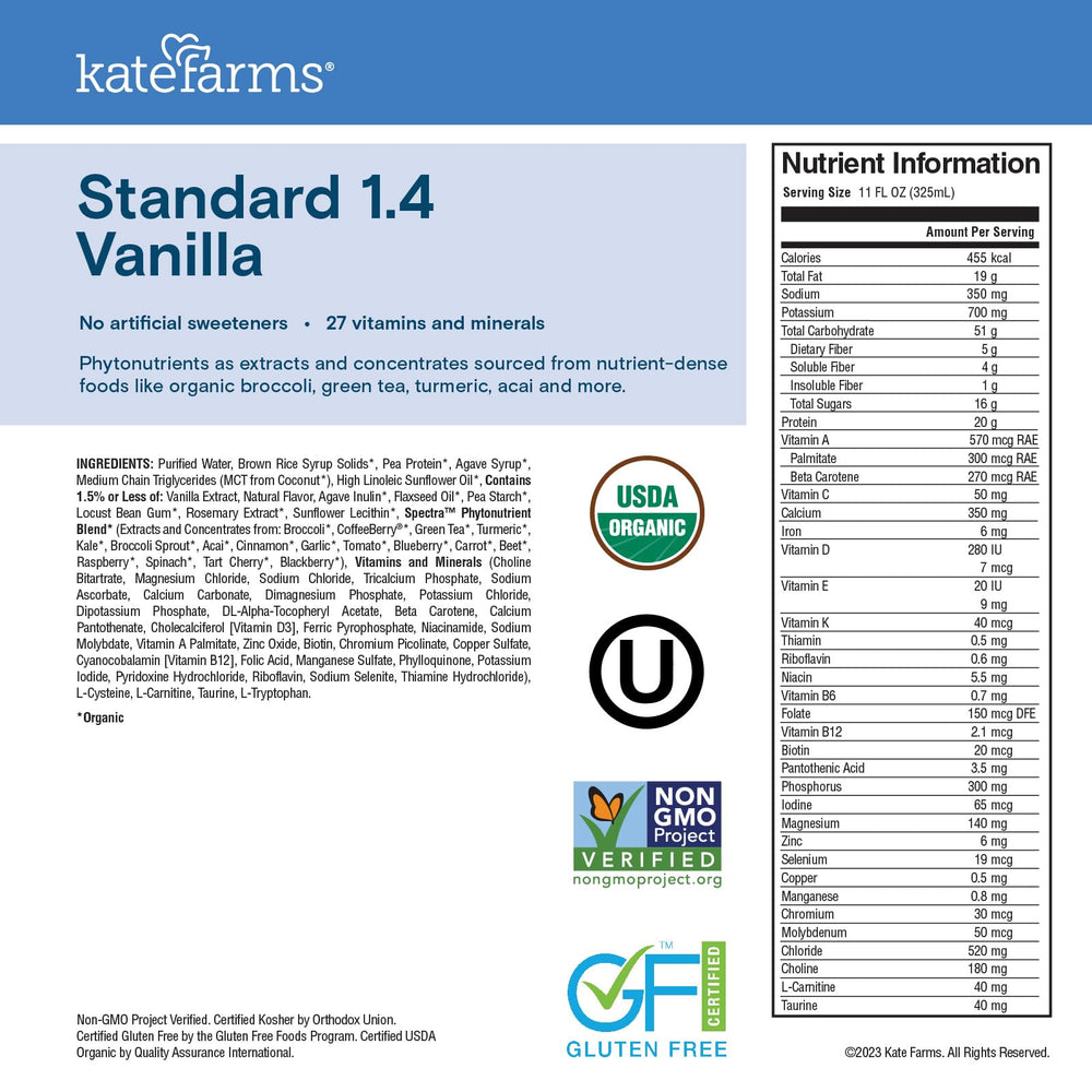 KATE FARMS primeros planos de ingredientes vegetales que resaltan fitoquímicos