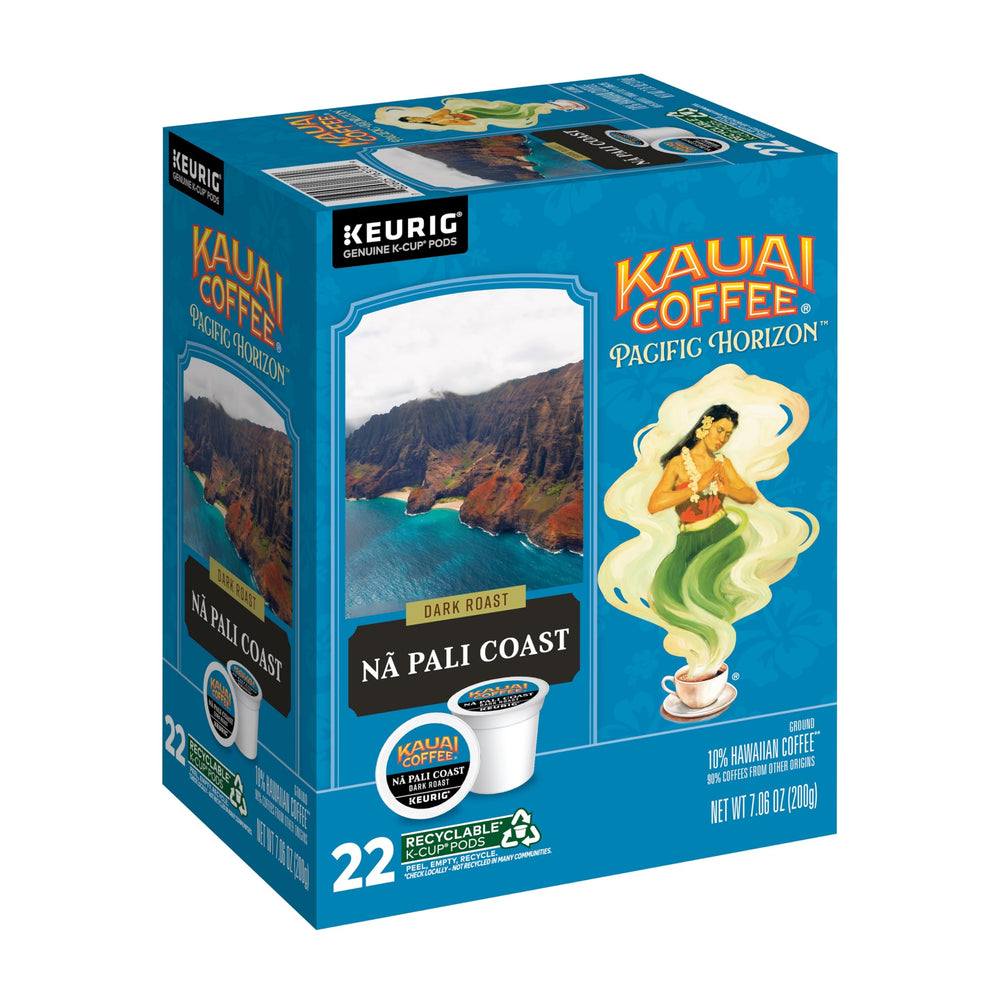 Kauai Coffee cápsula frontal mostrando diseño y facilidad de uso