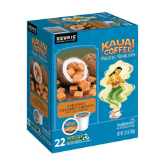 Kauai Coffee vista frontal del paquete mostrando sabor y cantidad