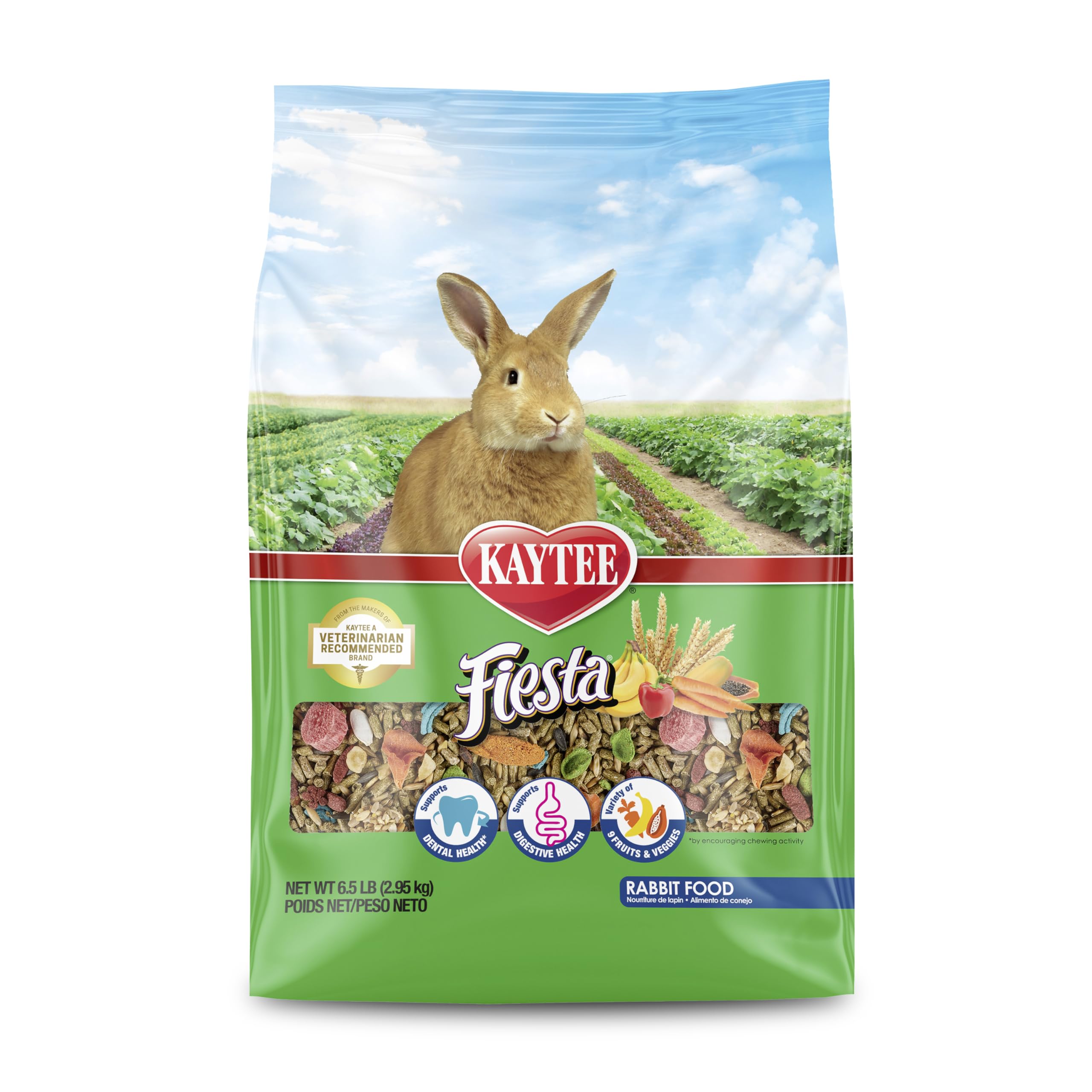 Kaytee frente del empaque mostrando mezcla nutritiva y beneficios