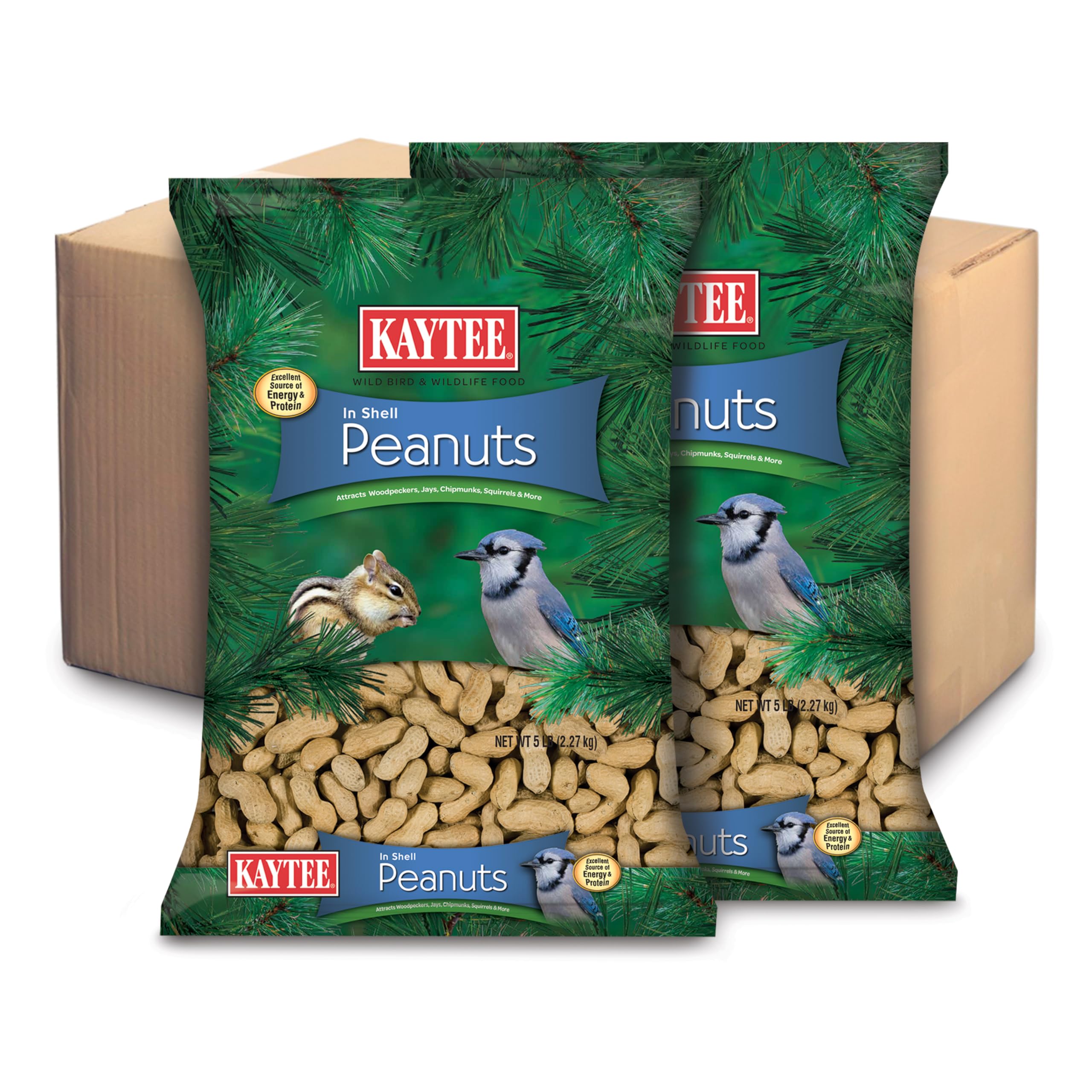 Kaytee front packaging showing two 5 lb bags and product benefits