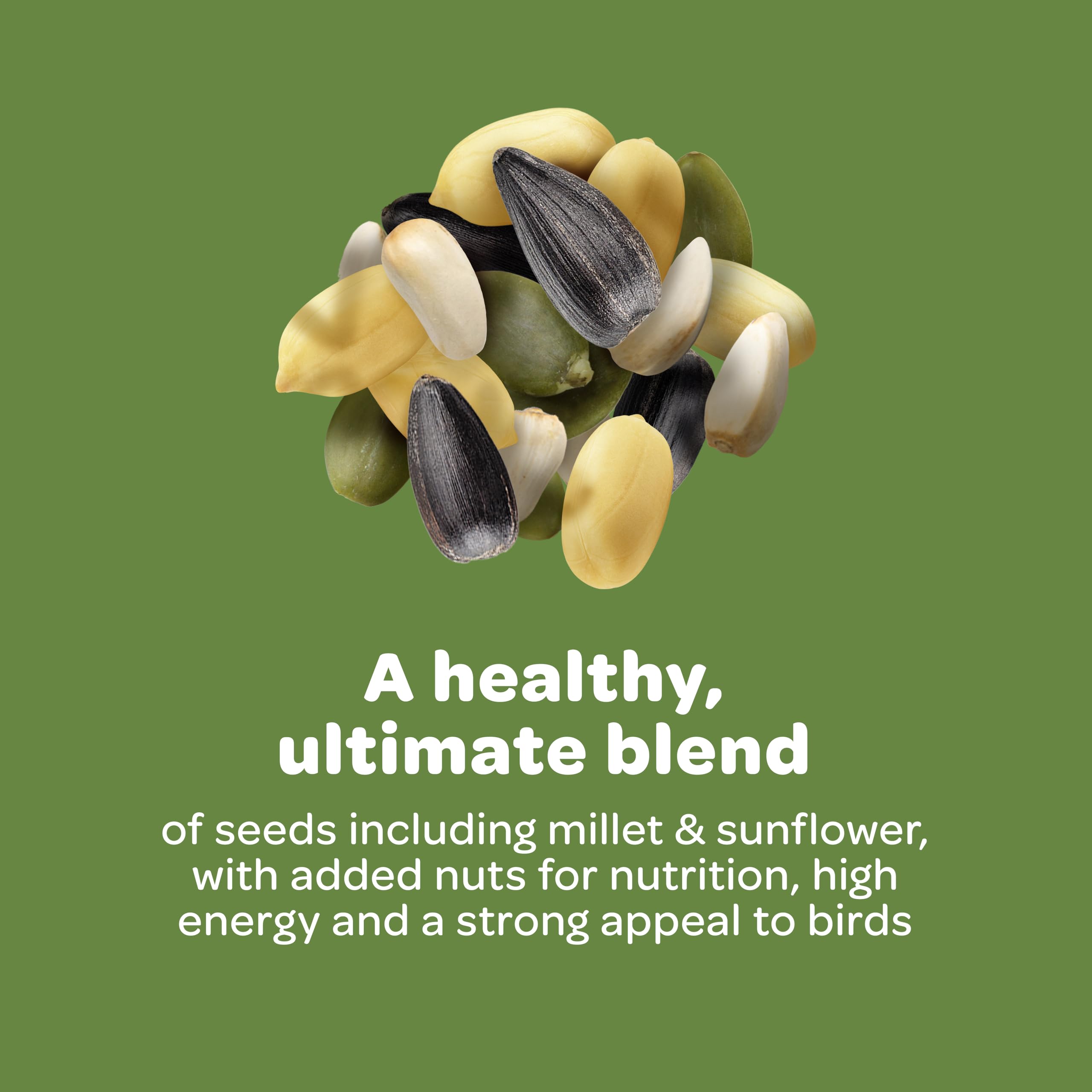 Kaytee peanuts and striped sunflower detail showing high-energy ingredients