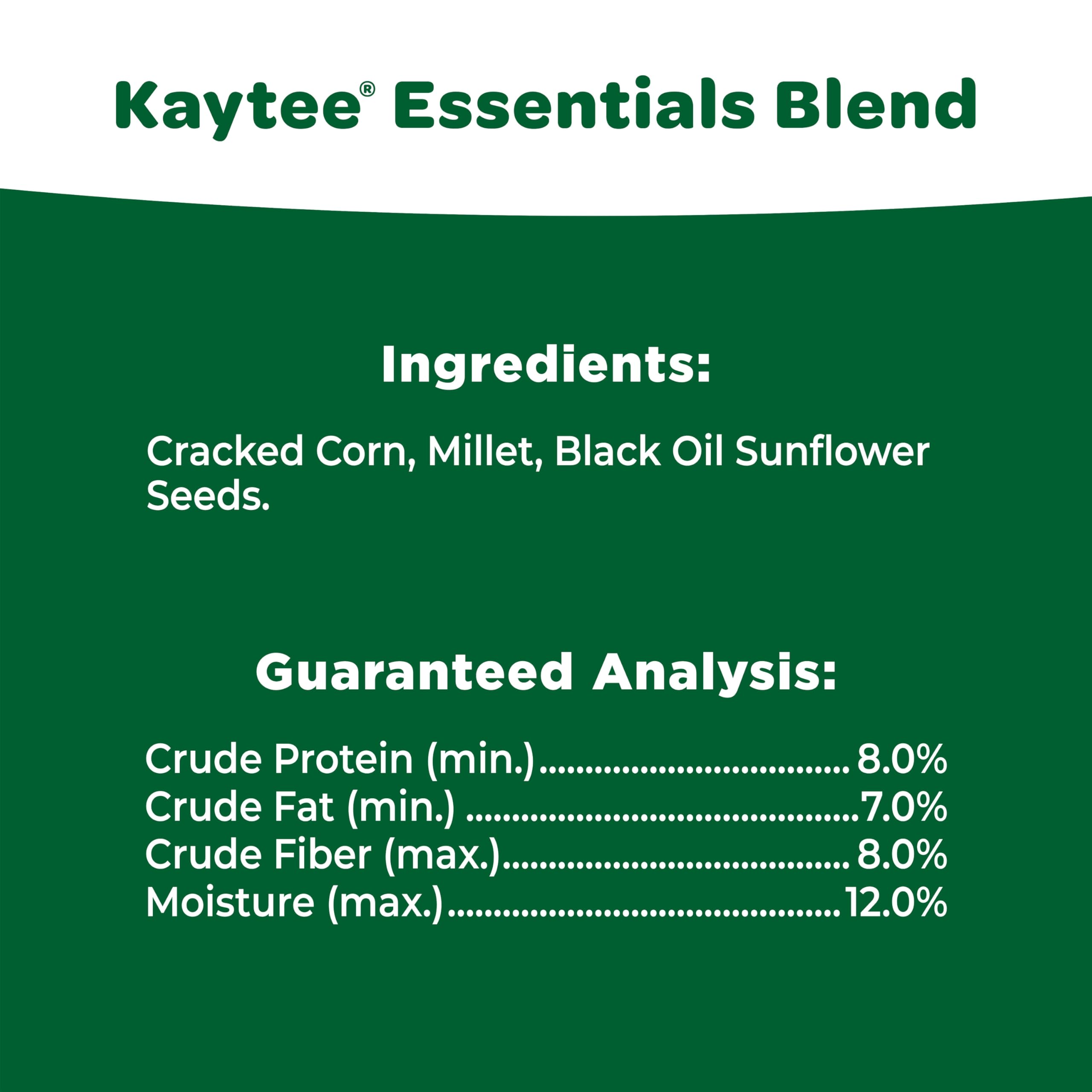 Kaytee comparación de porción junto a mano para visualizar tamaño
