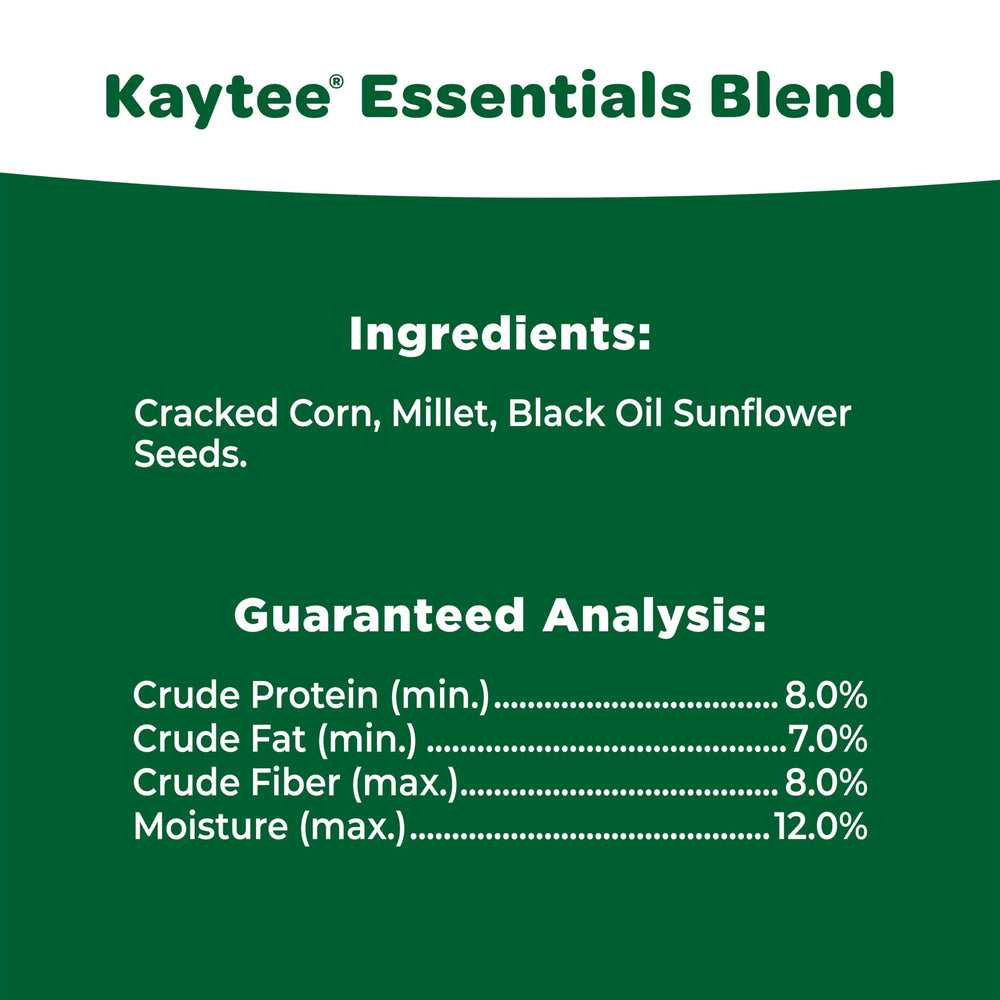 Kaytee comparación de porción junto a mano para visualizar tamaño