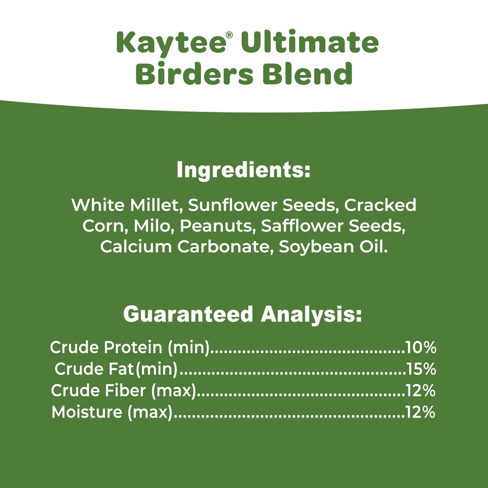 Kaytee hand holding bag showing scale and convenient 9.75 lb size