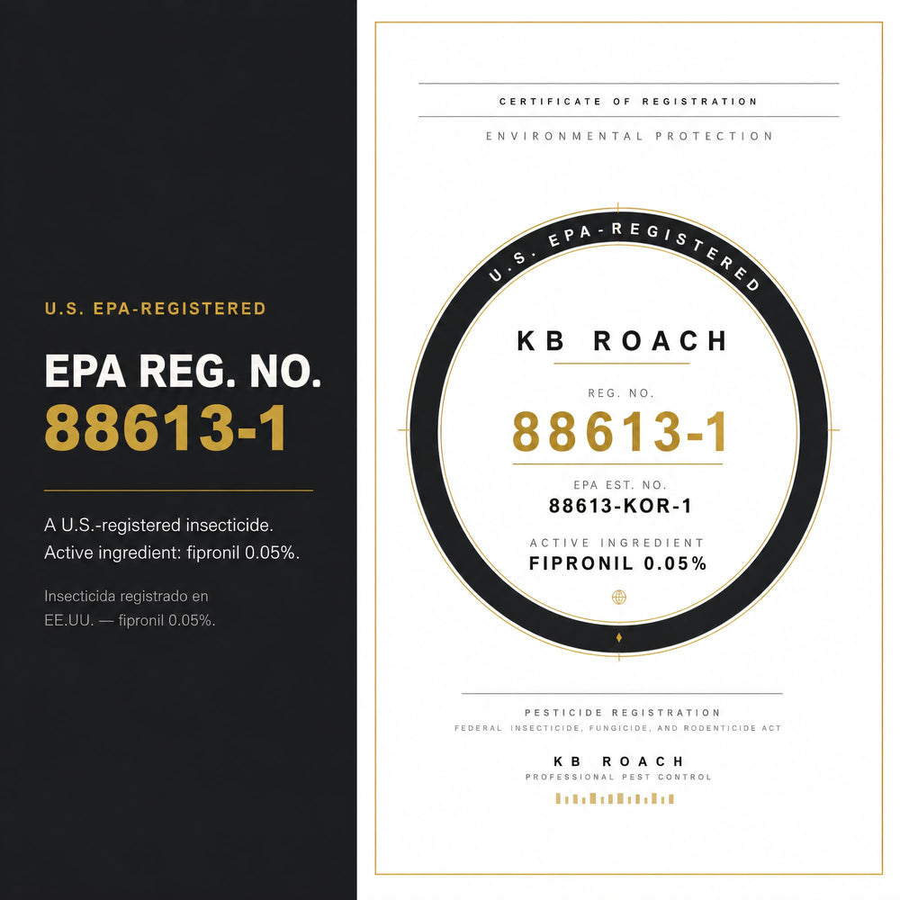 KB Roach Bait Gel in a clean kitchen setting showing homeowner-friendly use