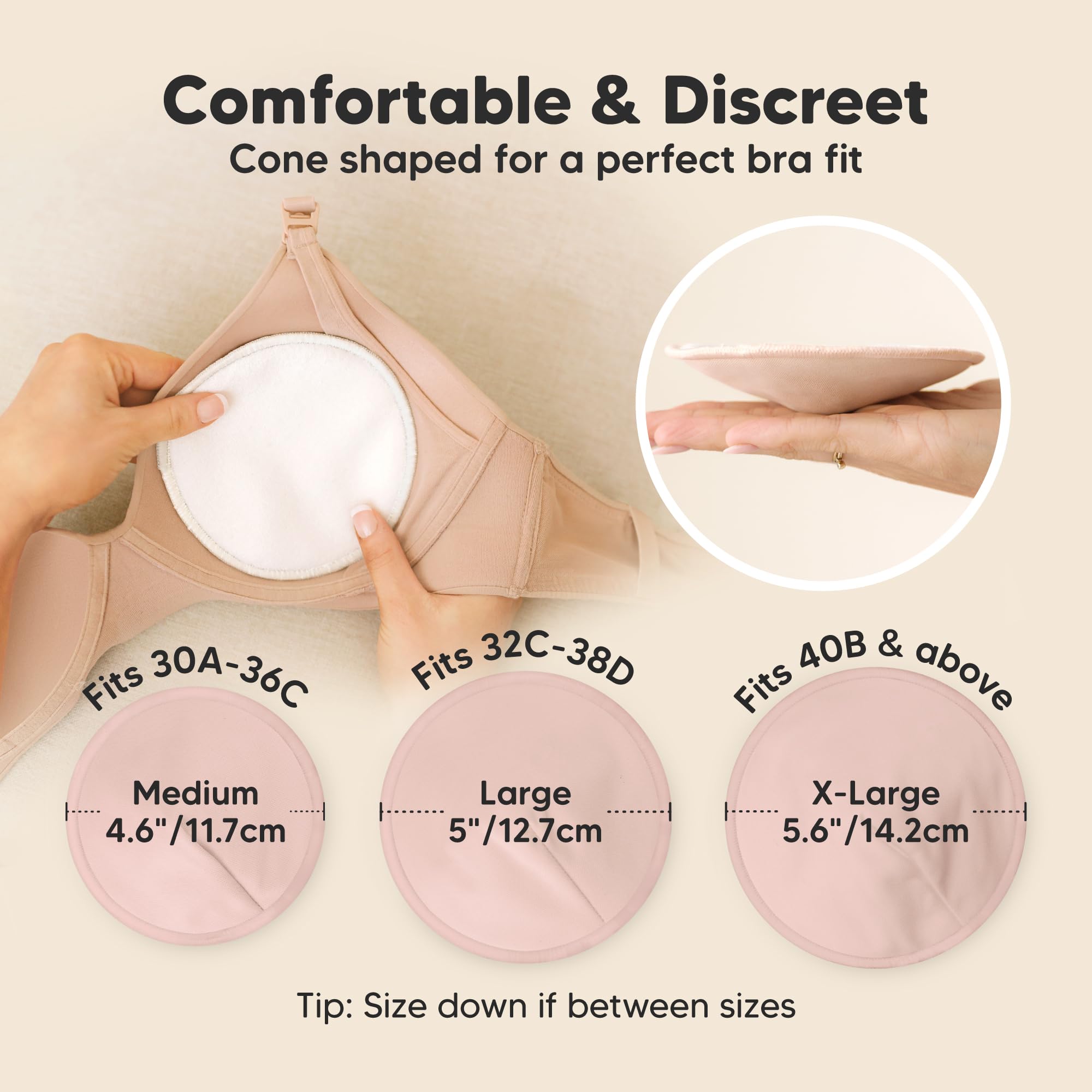 KeaBabies almohadilla con etiqueta de talla L, ajuste cómodo y discreto