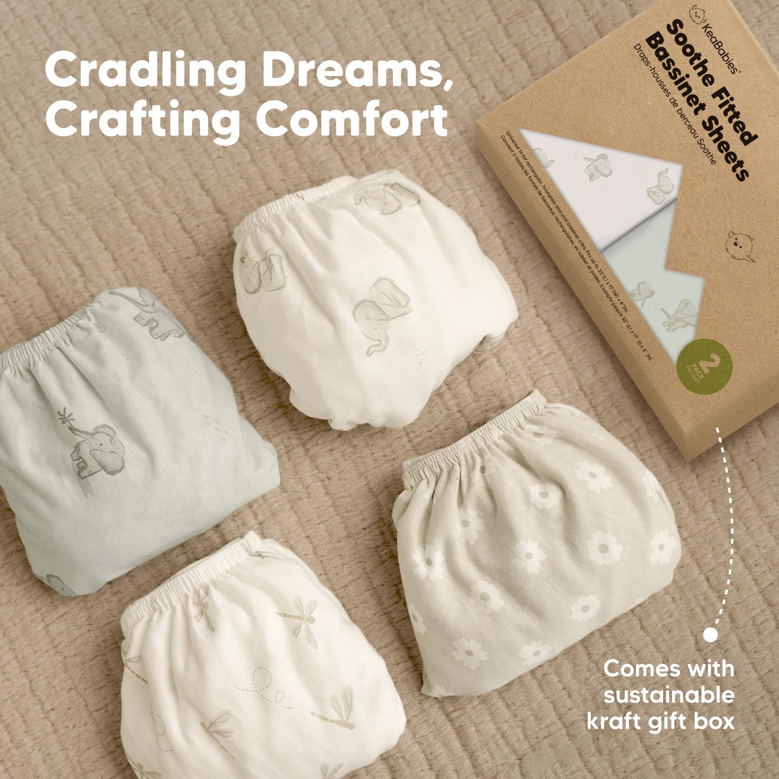 KeaBabies escena de habitación de bebé, estilo neutrales y aspecto acogedor