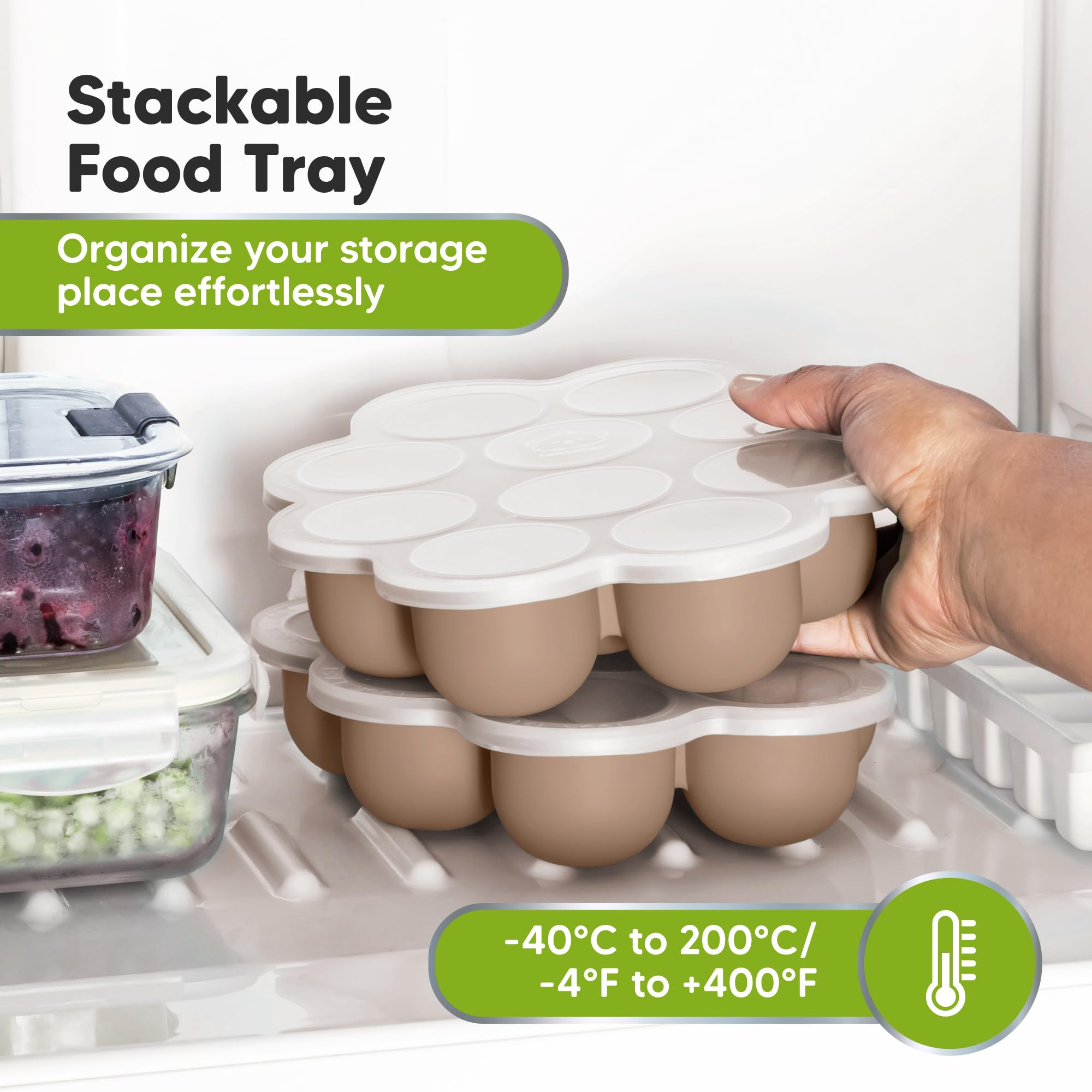 KeaBabies cubos desmoldados de 2 oz listos para congelar o usar