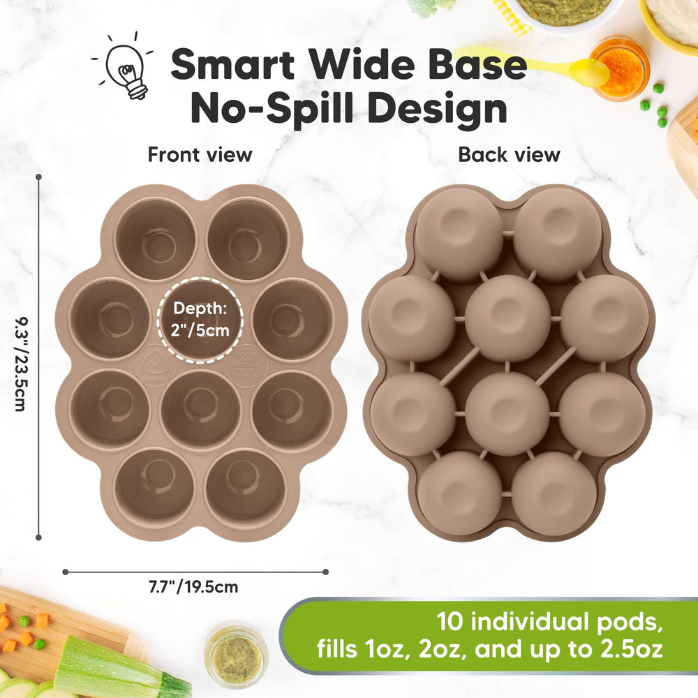 KeaBabies detalle de silicona flexible para desmoldar fácil y rápido