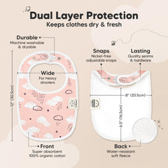KeaBabies vista trasera con forro resistente al agua para mayor protección