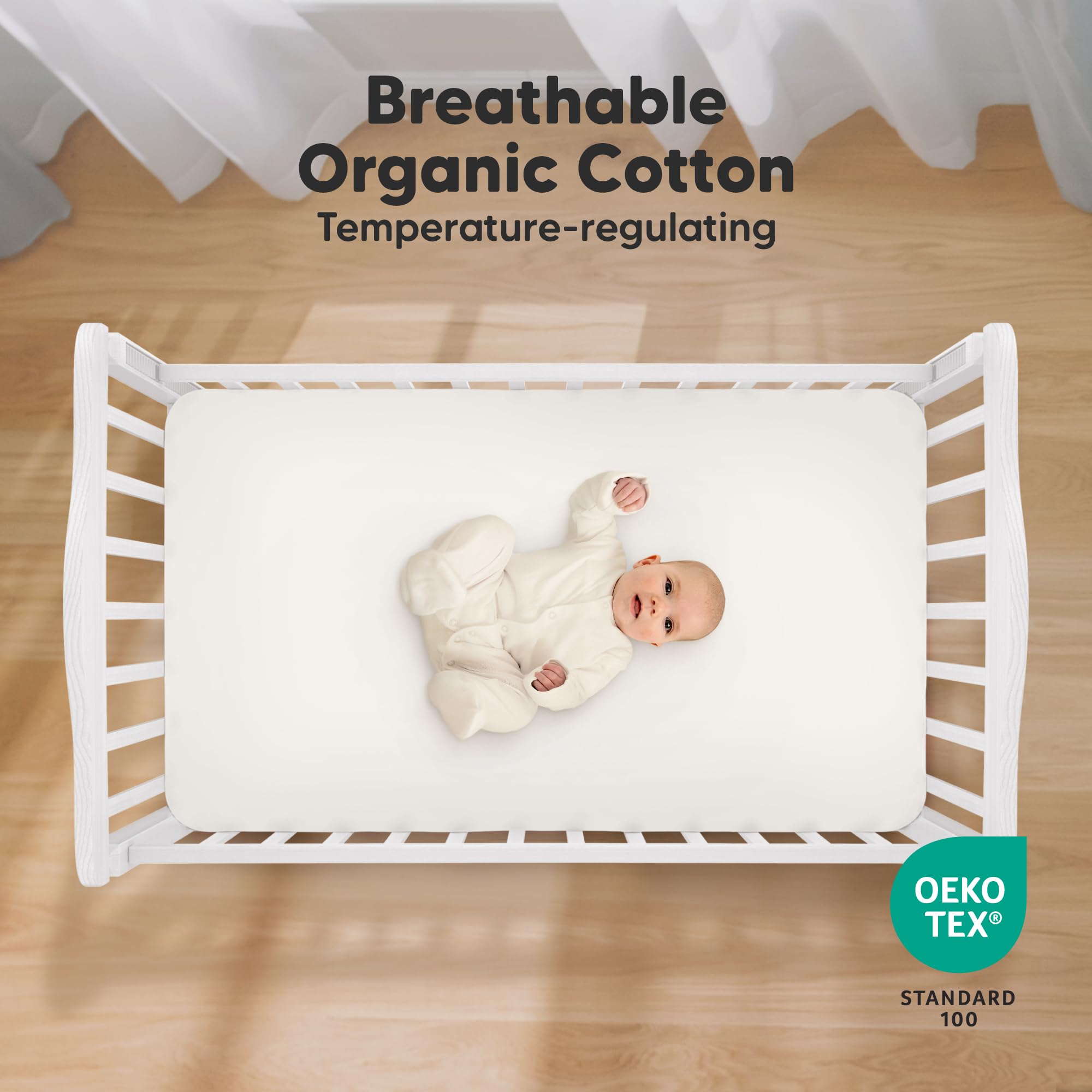 KeaBabies fabric closeup jersey knit showing breathable texture and softness