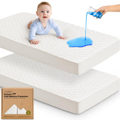 KeaBabies vista frontal del empaque mostrando el pack de dos protectores y beneficios