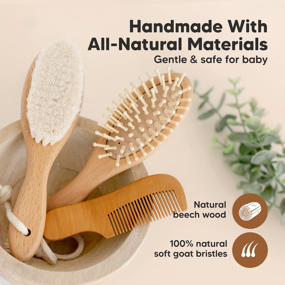 KeaBabies mango de madera ergonómico para agarre cómodo y control