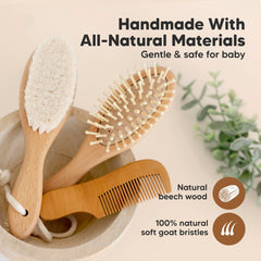 KeaBabies mango de madera ergonómico para agarre cómodo y control