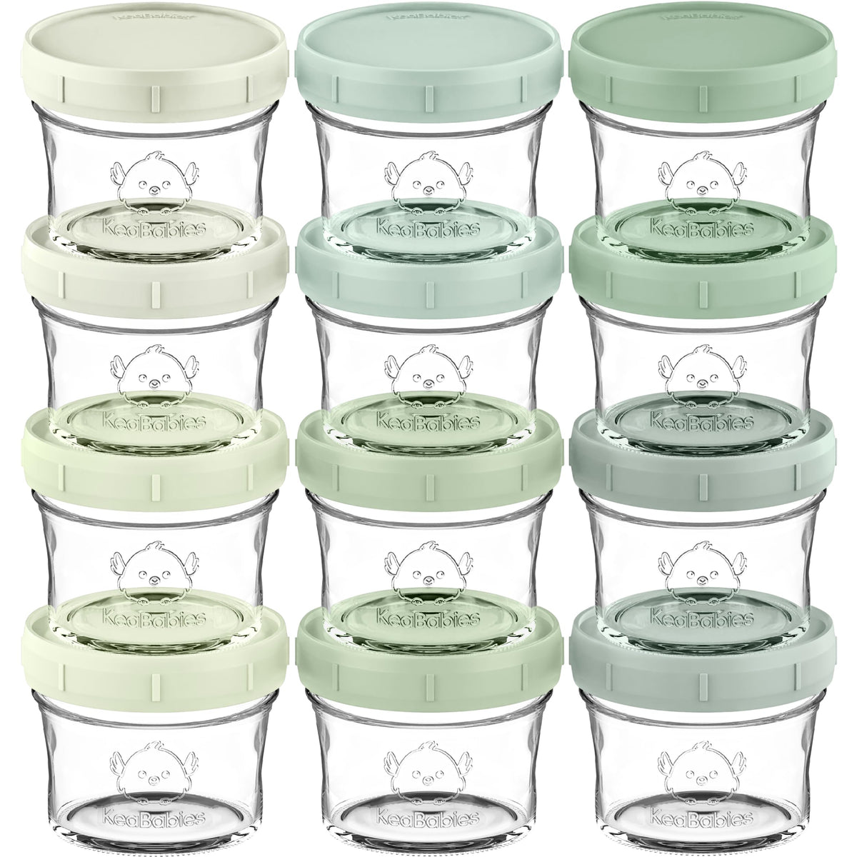 KeaBabies frasco frontal del pack sage mostrando diseño y color útil